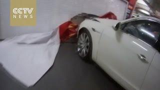 Bentley vs the wall: A million yuan car crash