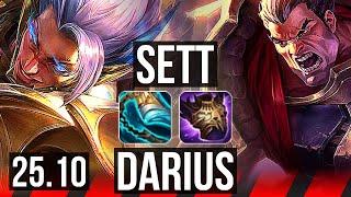 SETT vs DARIUS (TOP) | 7 solo kills | KR Diamond | 25.10