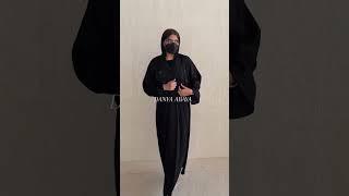 Danya Abaya, jet black Abaya with matching hijab, so classy  #abaya #abayas #hijabi #abayatitko