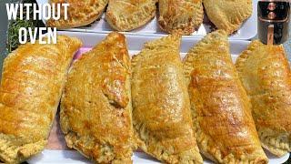 HOW TO BAKE MEAT PIE WITHOUT OVEN | FLAKIEST GHANAIAN MEAT PIE RECIPE |  AIR FRYER MEAT PIE