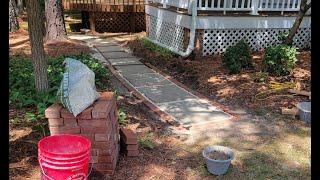 Flagstone & Brick Walkway Project