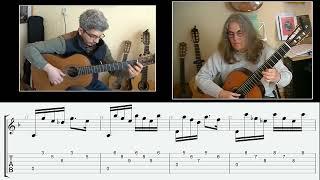 Milonga - Jorge Cardoso, guitar duo, performed by H. Elshami and S. Molenberg, part 2, tabs/slices