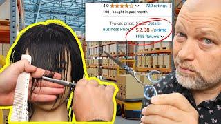 I tried the CHEAPEST Scissors on Amazon to Cut Hair - TheSalonGuy