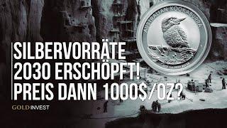 Silbervorräte 2030 erschöpft! Preis dann 1000$/Oz?