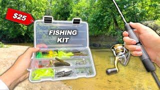 I Built my OWN Creek Fishing Kit & Caught THIS! ($25 Challenge)