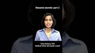 Resume Secrets for Medical Writers: Part 2