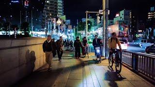  Japan Walking Tour - Tokyo Night Walk to the Skytree Tower | 4K HDR