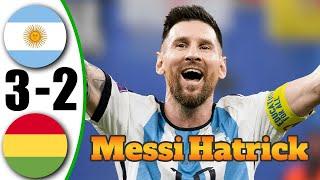 Messi Hat Trick - Argentina vs Bolivia 3-2 - All Goals & Highlights - 2024