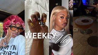 WEEKLY VLOG | new hair style + starting my closet AGAIN + movie night + cooking with my friends