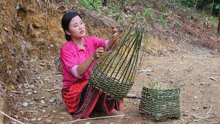 Poor girl: Make your own bamboo items and live in nature. Life in the forest