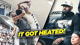 LeBron & Bronny James Watch Bryce James HEATED Matchup Against #1 Ranked PG!