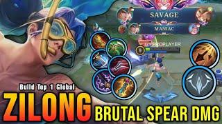 SAVAGE!! Powerful Offlaner Zilong with ATK Speed Build!! - Build Top 1 Global Zilong ~ MLBB