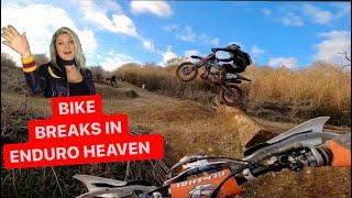BIKE BREAKS in ENDURO HEAVEN... is this the end of the Husqvarna at Technical Enduro Skills Training