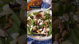 Must make Fall Salad #arugula #fallfoods #pears #eatseasonal #pearandarugula #balsamicvinaigrette