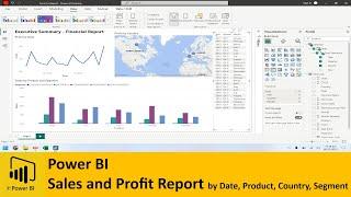 Power BI: Sales and Profit Report by Date, Country, Product and Segment (Tutorial)