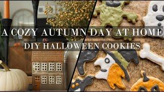 A Cozy Autumn Day at Home | DIY Halloween Cookies & Decorating Home