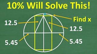 Only 10% Can Solve This! Find x in This Circle & Rectangle Problem!