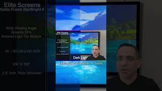 Elite Screens Sable Frame StarBright 9 Series short overview
