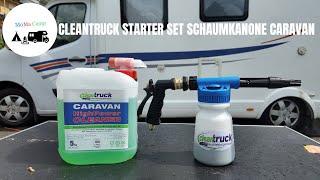 MoMa Camp reinigt schmutziges Wohnmobil I CleanTruck Starter Set Schaumkanone Caravan I MoMa Camp