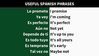 Short and useful phrases in Spanish