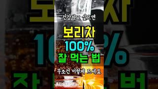 보리차 이렇게 먹어야 건강합니다 건강효능