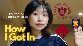 HOW I GOT INTO A JAPANESE UNIVERSITY | keio, waseda, sophia | gpa, sat, ECs, portfolio, rec letters