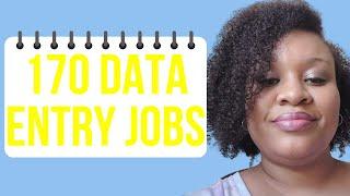 170 Data Entry Jobs