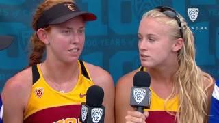 USC's Kelly Claes and Sara Hughes cap off perfect season with 2016 Pac-12 beach volleyball pairs...