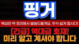 [핑거 주가분석] 차트에 담긴 의도와 세력목표가!?