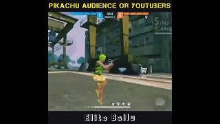 Freefire Ki Pikachu Audience Or Youtubers || #shorts #freefire