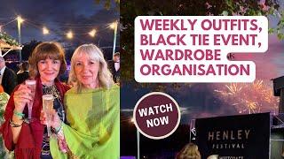 Weekly outfits black tie and wardrobe organisation