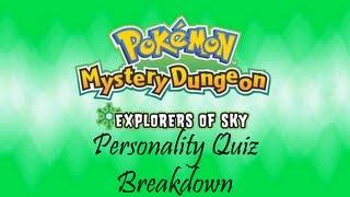 Pokémon Mystery Dungeon: Explorers of Sky Personality Quiz Breakdown