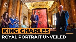 King Charles unveils royal portrait | #AJshorts