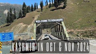 Kashmir in October & November 2024 | First Snowfall in Gulmarg and Sonamarg