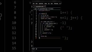 Pyramid pattern using for loop in C | #cprogramming #short #shortvideo