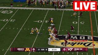 NCAAF LIVE Minnesota Golden Gophers vs Virginia Tech Hokies | Duke's Mayo Bowl - College Football25