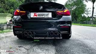 Akrapovic Exhaust System X BMW M4 Competition valve on/off sound review