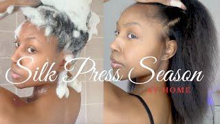 OMG! NO MORE SALON VISITS  WATCH ME SILK PRESS MY TYPE 4 HAIR AT HOME WITH NO HEAT DAMAGE 