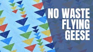 No Waste Flying Geese Tutorial {make 4 flying geese blocks at once and not waste any fabric!!}