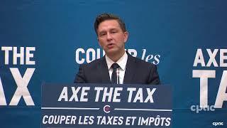 LIVE: After 9 years of NDP-Liberals, common sense Conservatives will fight to axe the tax and bri…