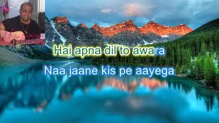 Hai apna dil to Awara soca karaoke