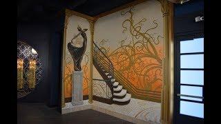 Architectural mural in Deco nightclub, Charleston, SC-Artisan Rooms