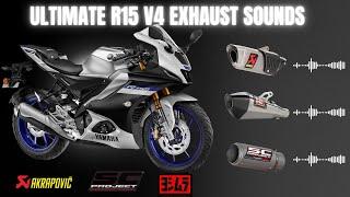 YAMAHA R15 V4 EXHAUST COMPILATION | SC Project, Akrapovic, Arrow & More