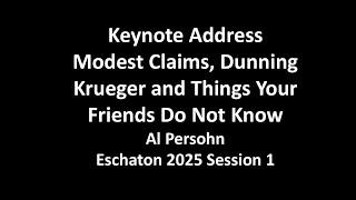 Eschaton 2025 Session 1