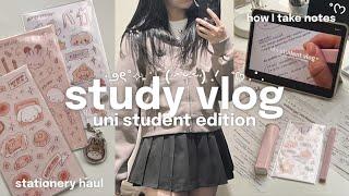 study vlog ️ how I keep organised in uni, my notes, long days at uni, animaga anime convention