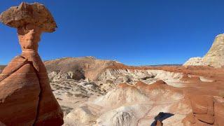 Hwy 89, Utah - Sand Caves, Toadstool  Hoodoos,  Glen Canyon Recreational Area  -  4K