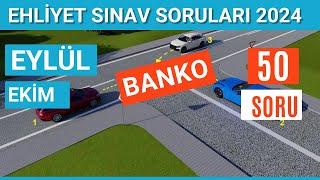 Ehliyet Sınav Soruları 2024 | Ekim, Kasım Çıkmış Ehliyet Sorularını Çöz