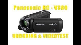 VIDEOCAMERA PANASONIC HC - V380 UNBOXING E VIDEO TEST CAMCORDER FULL HD