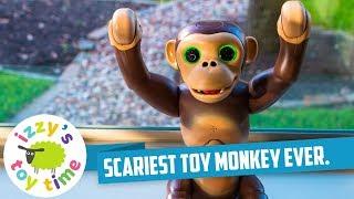 CRAZY SCARY MONKEY TOY! Family Fun with the Zoomer Chimp! Videos  and Children!