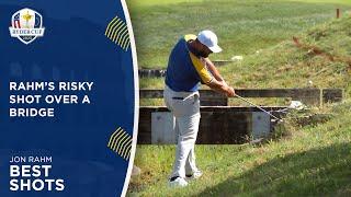 Jon Rahm Pulls Off IMPOSSIBLE Shot Over a Bridge | 2023 Ryder Cup